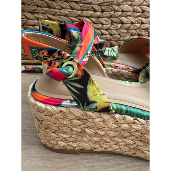 NWOB! I.N.C. International Concepts Fletcherr Lace-Up Wedge Sandals - Picture 6 of 8